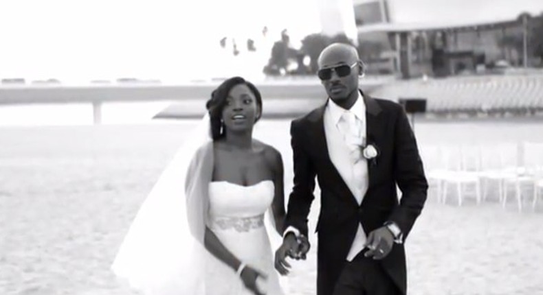 Annie and 2face Idibia on their wedding day