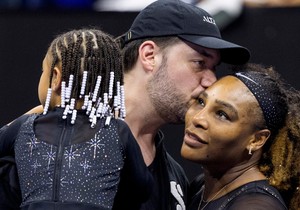 Serena Vilijams i Aleksis Ohanijan sa ćerkom Olimpijom