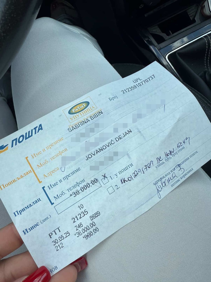 Sabrina Bibin uplatnica