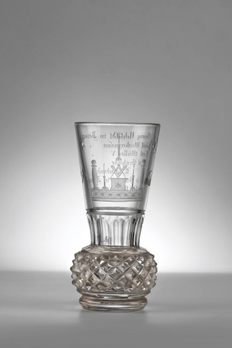 Pucharek masoński loży niemieckiej, szklany, ok.1901, nr inw. 207094 MNW