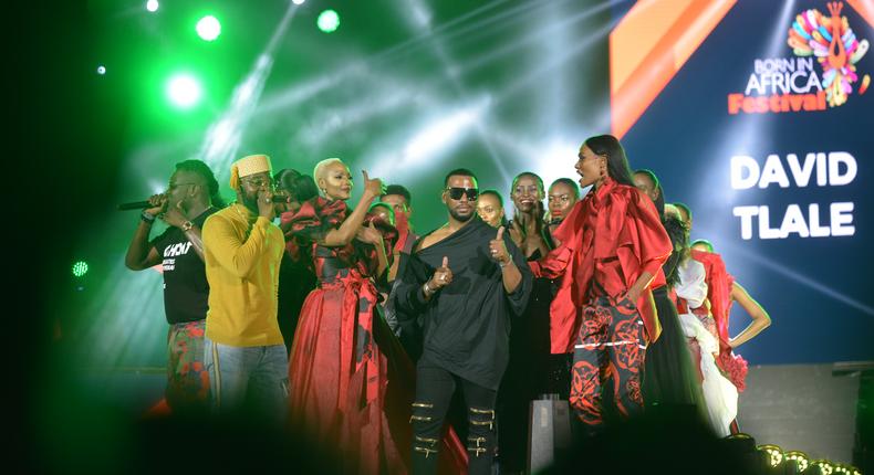 David Tlale showcases his collection as Falz performs