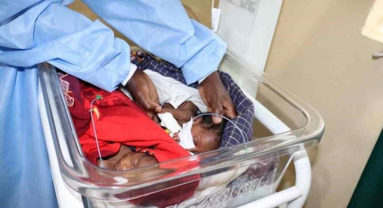 Newly born babies at NICU at Rwamwanja Health Center III