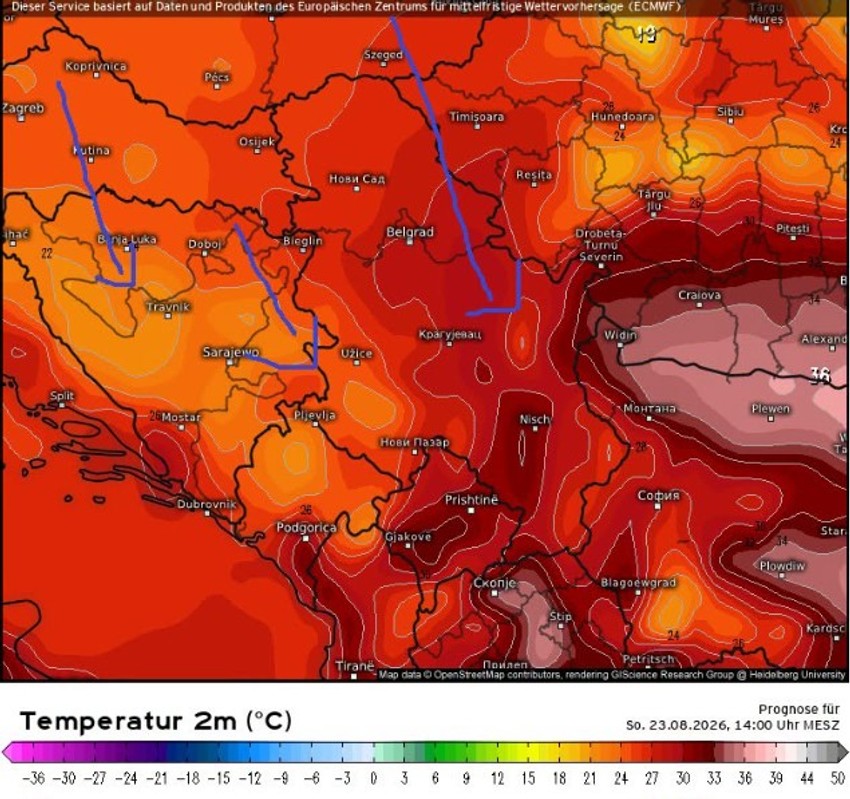 Oko 23. avgusta moguće je novo osveženje