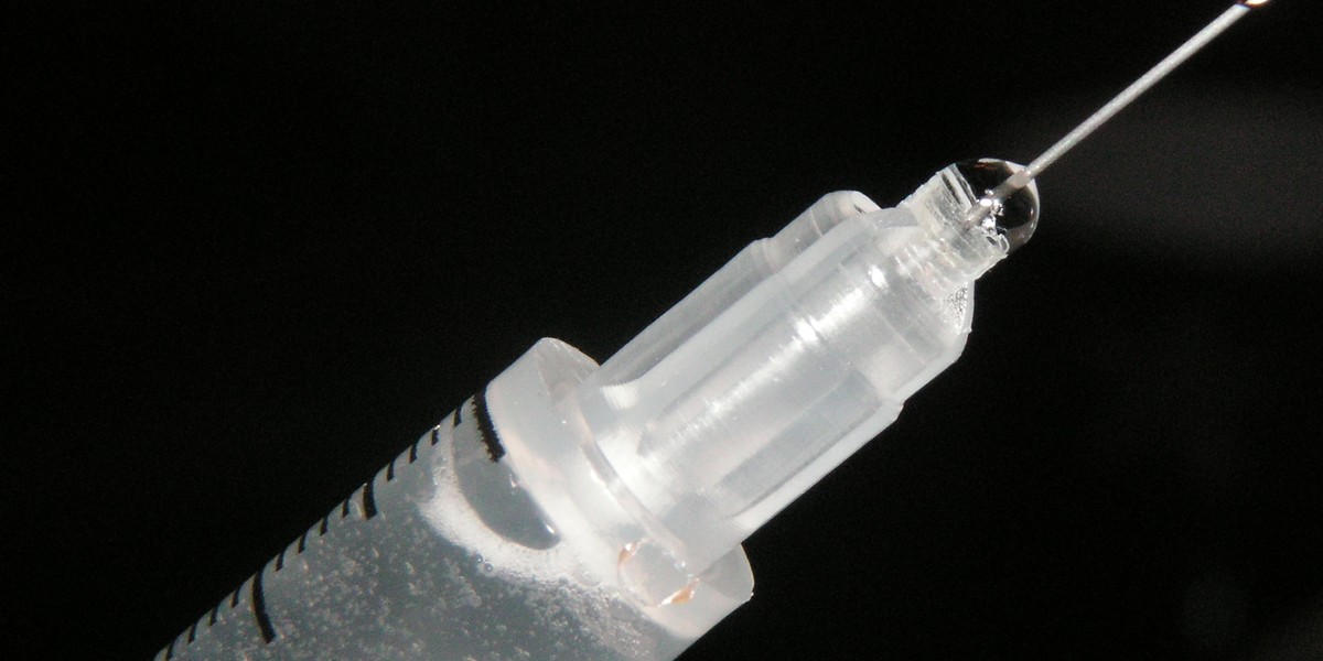 A syringe.