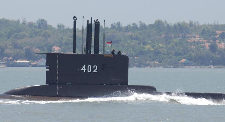 An KRI Nanggala-402 submarine owned by Indonesia, the same model as the one that went missing on Wednesday.
