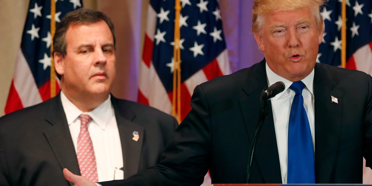 Chris Christie and Donald Trump.