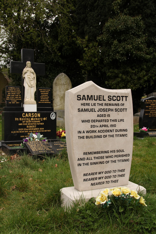 Belfast, cmentarz miejski, grób Samuela Scotta