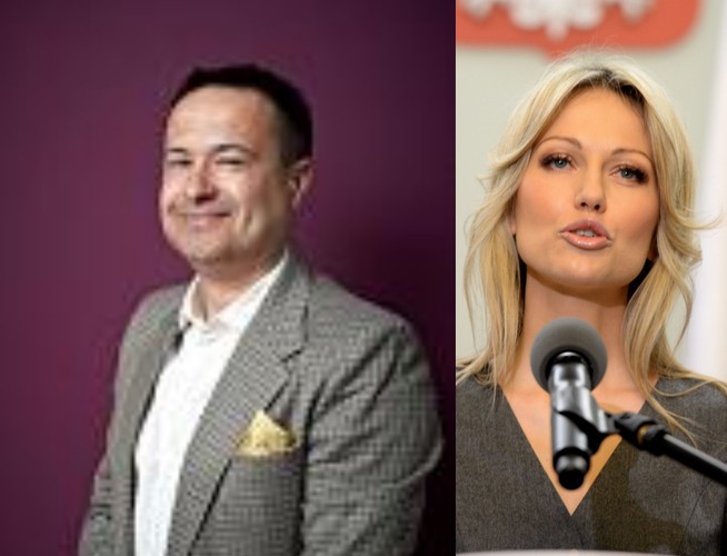 Magdalena Ogórek i Piotr Mochnaczewski