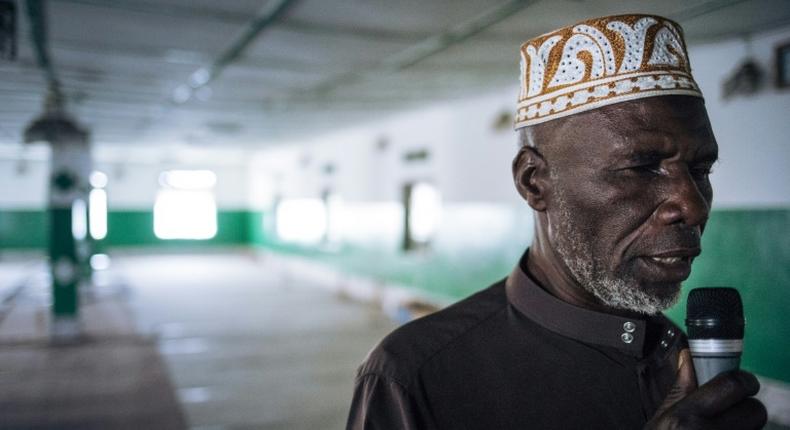 The muezzin at the Katindo mosque in Goma, northeastern DR Congo, called for prayers in a deserted house of worship on Sunday after the authorities appealed for social distancing