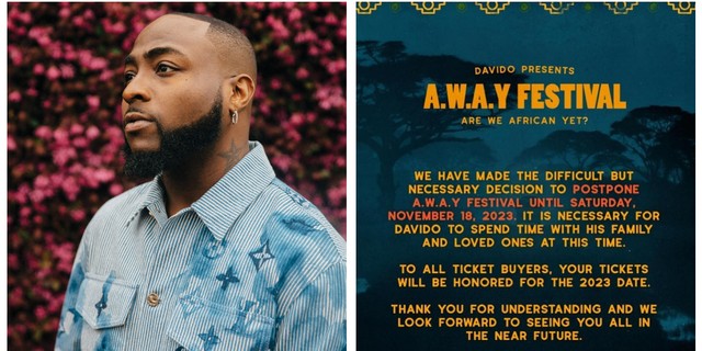 Davido's AWAY Festival postponed