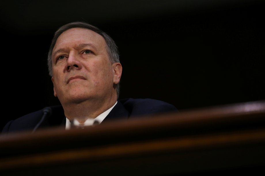 Rep. Mike Pompeo testifies before a Senate Intelligence hearing on his nomination to be become director of the CIA.