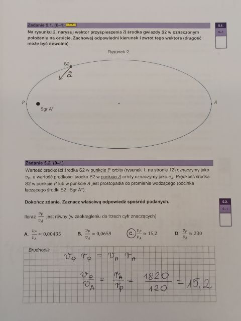 Matura 2023 - fizyka rozszerzona — rozwiązanie zad. 5.1. i 5.2