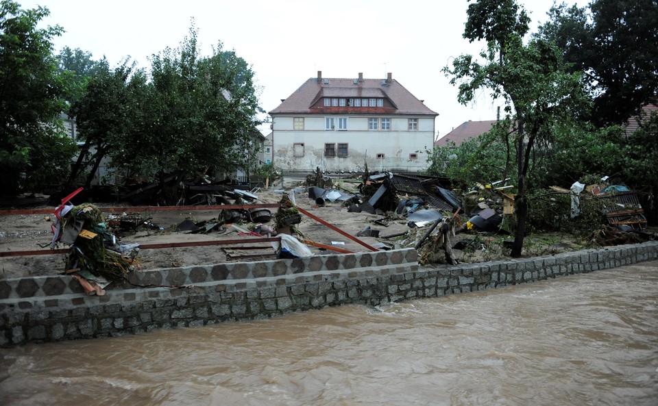 Bogatynia , zniszczenia po sierpniowej powodzi, fot. PAP/Grzegorz Hawałej