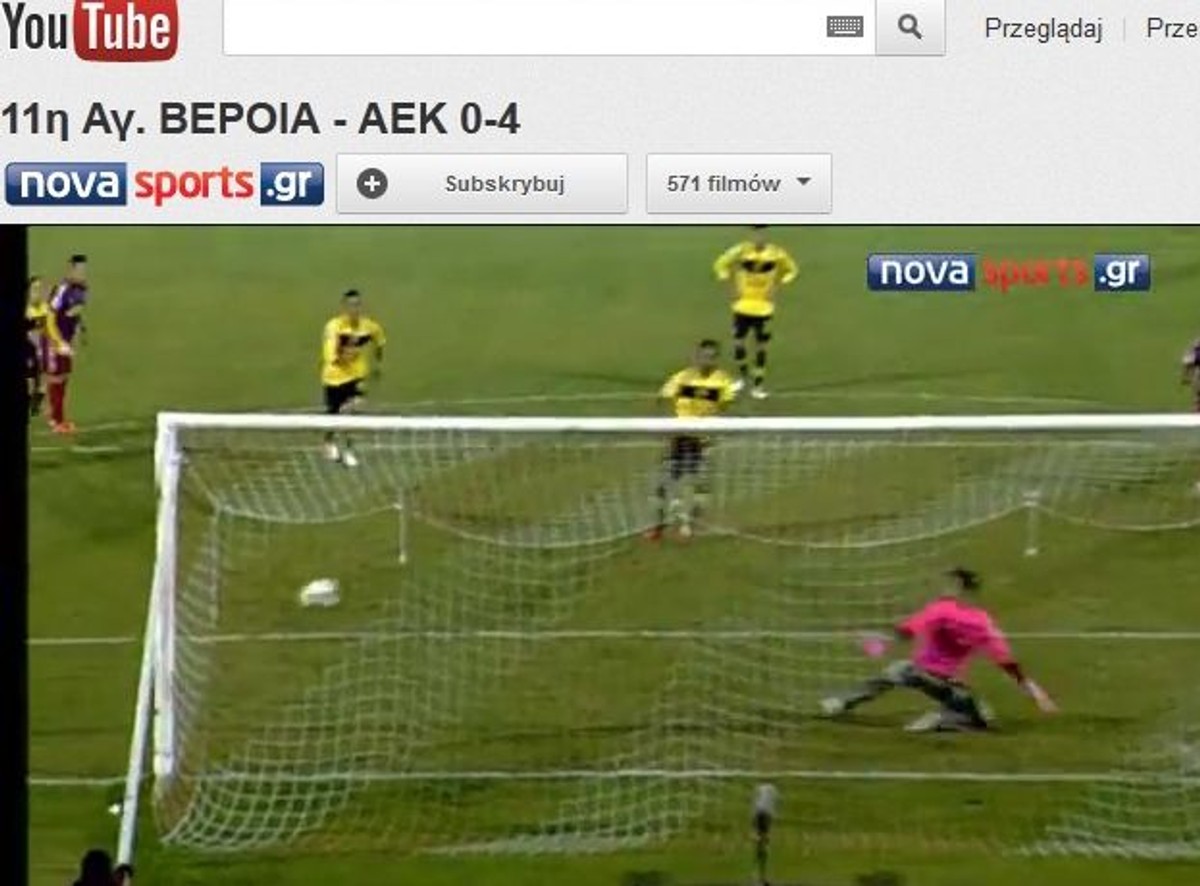 Gol Rogera Guerreiro w Grecji. Jego drużyna wygrała 4:0. WIDEO