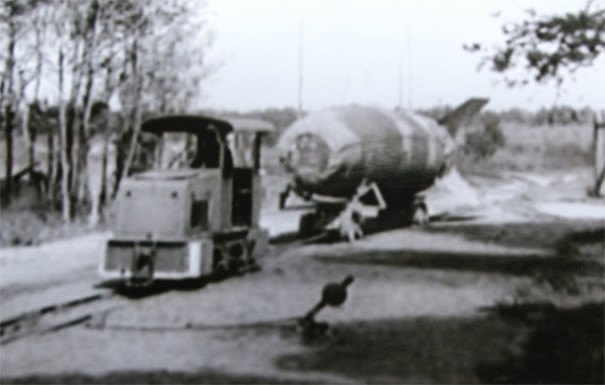 Transport rakiety V-2 kolejką wąskotorową