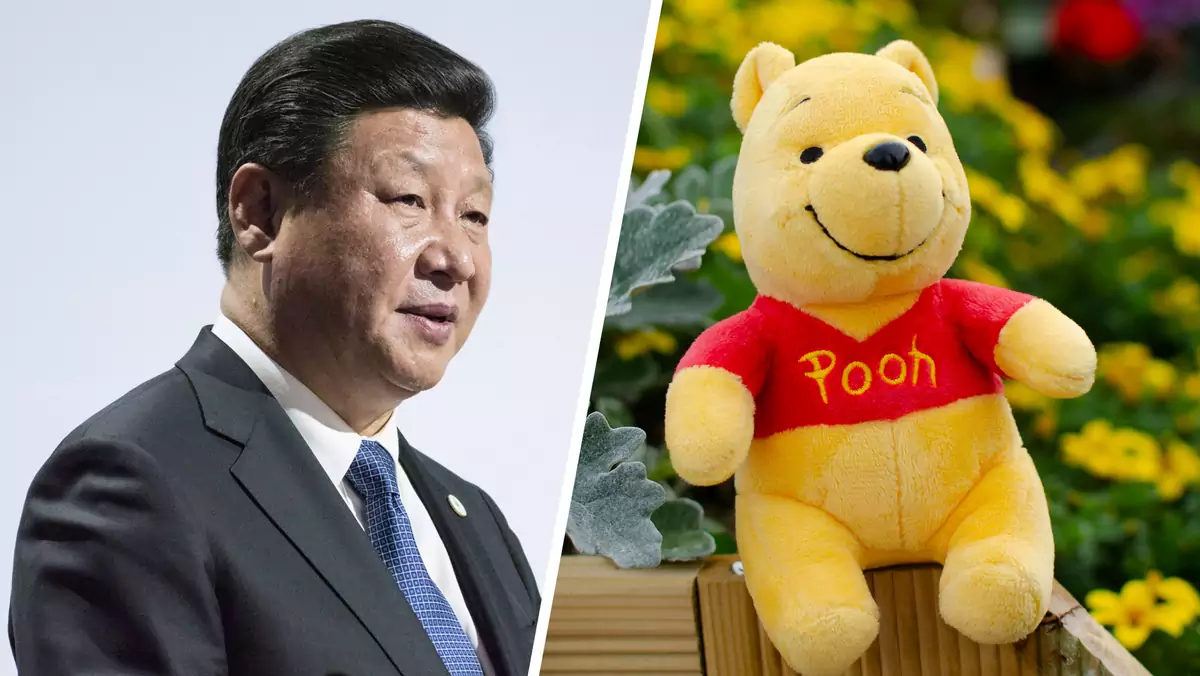 Prezydent Chin Xi Jinping i Kubuś Puchatek