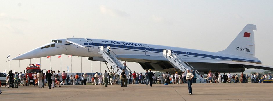 Samolot Tu-144 na wystawie fabrycznej w 2007 r.