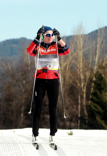 Justyna Kowalczyk podczas treningu we włoskim Val di Fiemme