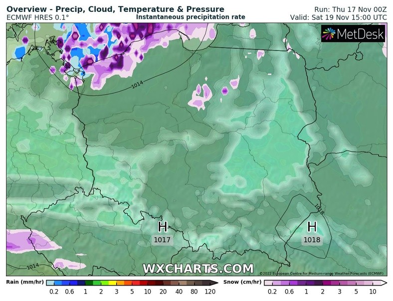 W weekend dla odmiany sypać będzie głównie nad morzem.