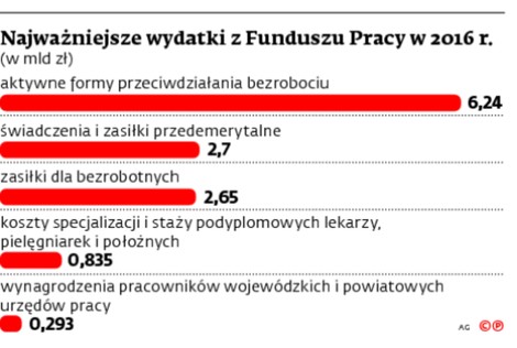 Najważniejsze wydatki z Funduszu Pracy w 2016 r.