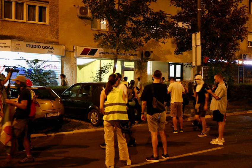 Demoliranje SNS prostorija u Cvijićevoj ulici