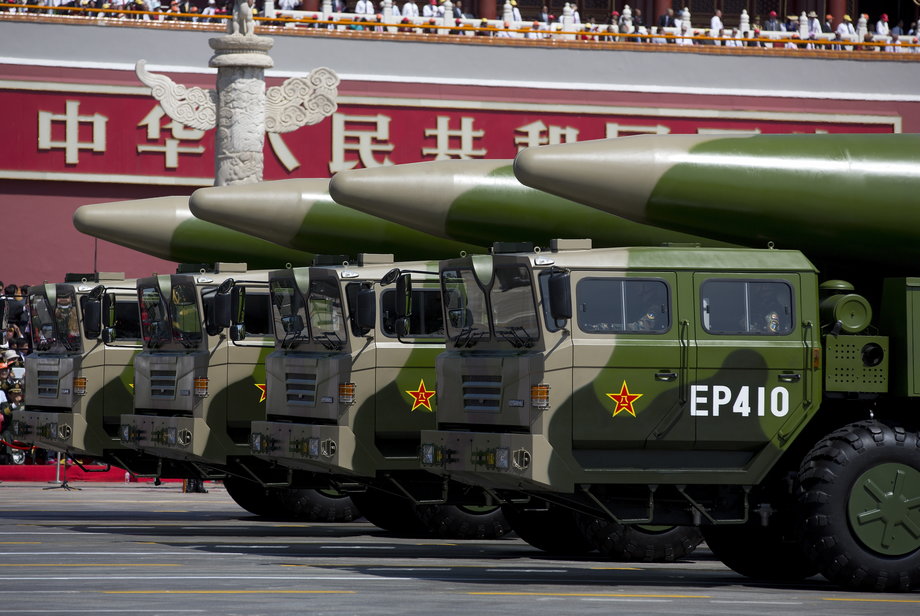 A missile launcher similar to the one used by China to destroy an old satellite in 2007.