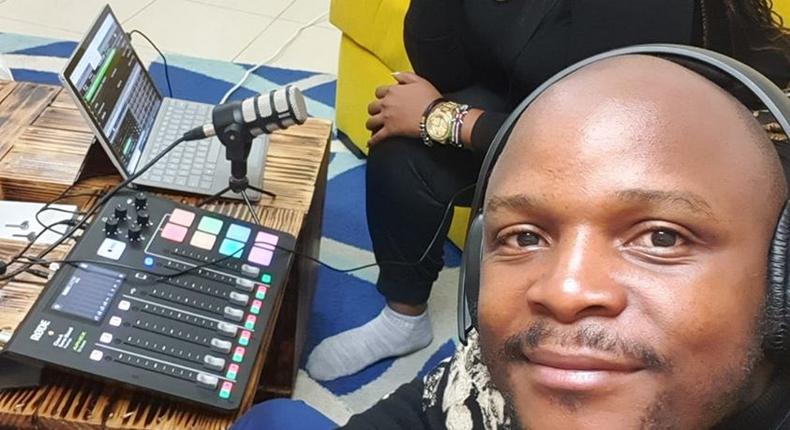 Radio Africa's Kiss 100 presenters Jalang'o and Kamene Goro working from home