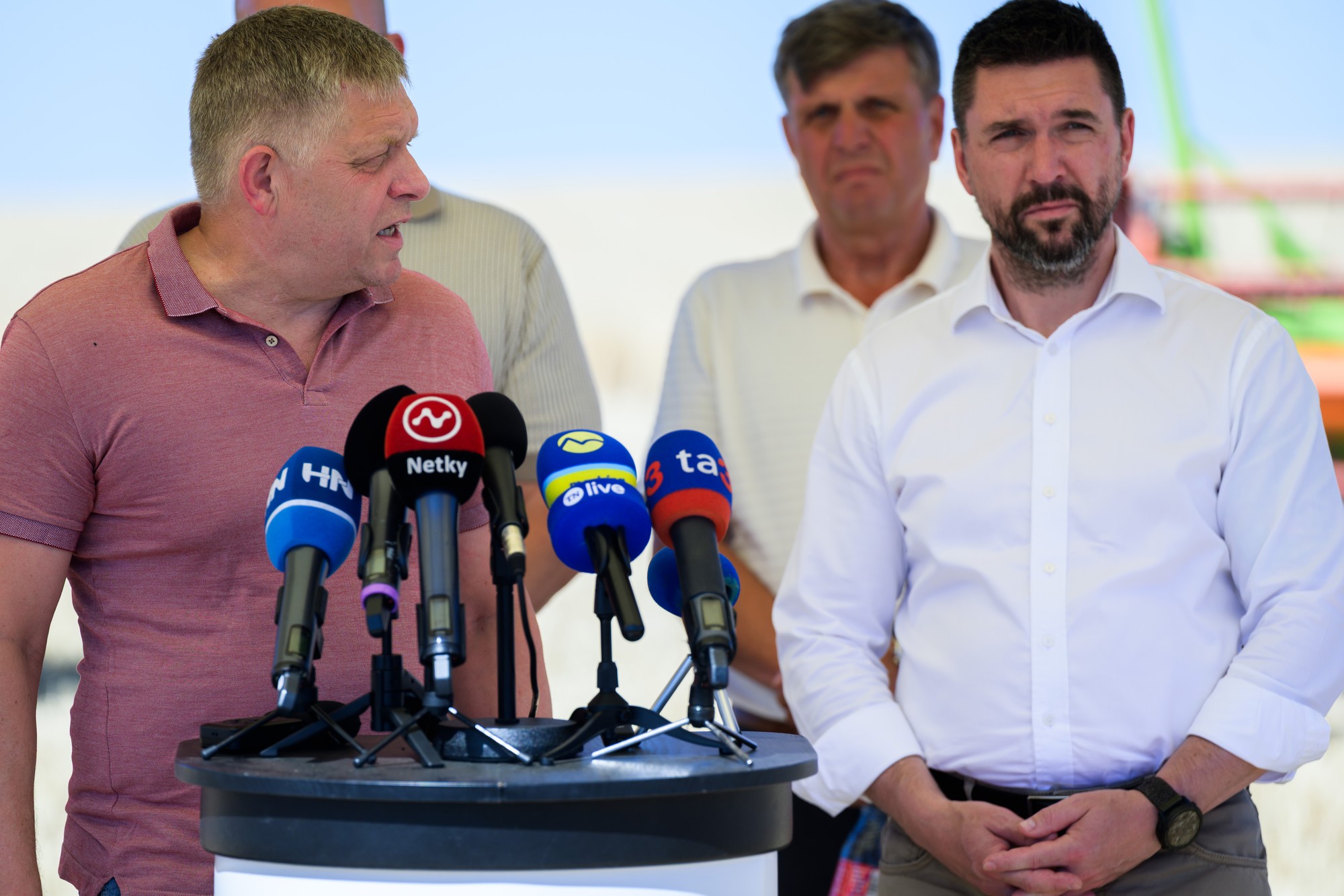 Žatevný výjazd predsedu vlády SR Roberta Fica a ministra pôdohospodárstva a rozvoja vidieka SR Richarda Takáča.