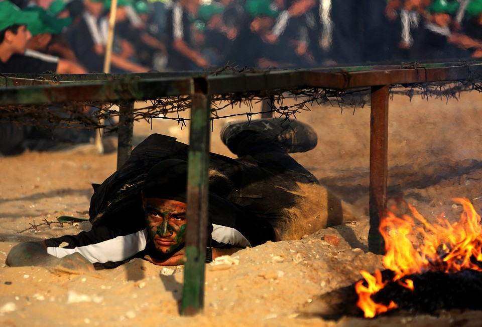 MIDEAST PALESTINIANS MILITARY (Military summer camp in the West Bank)