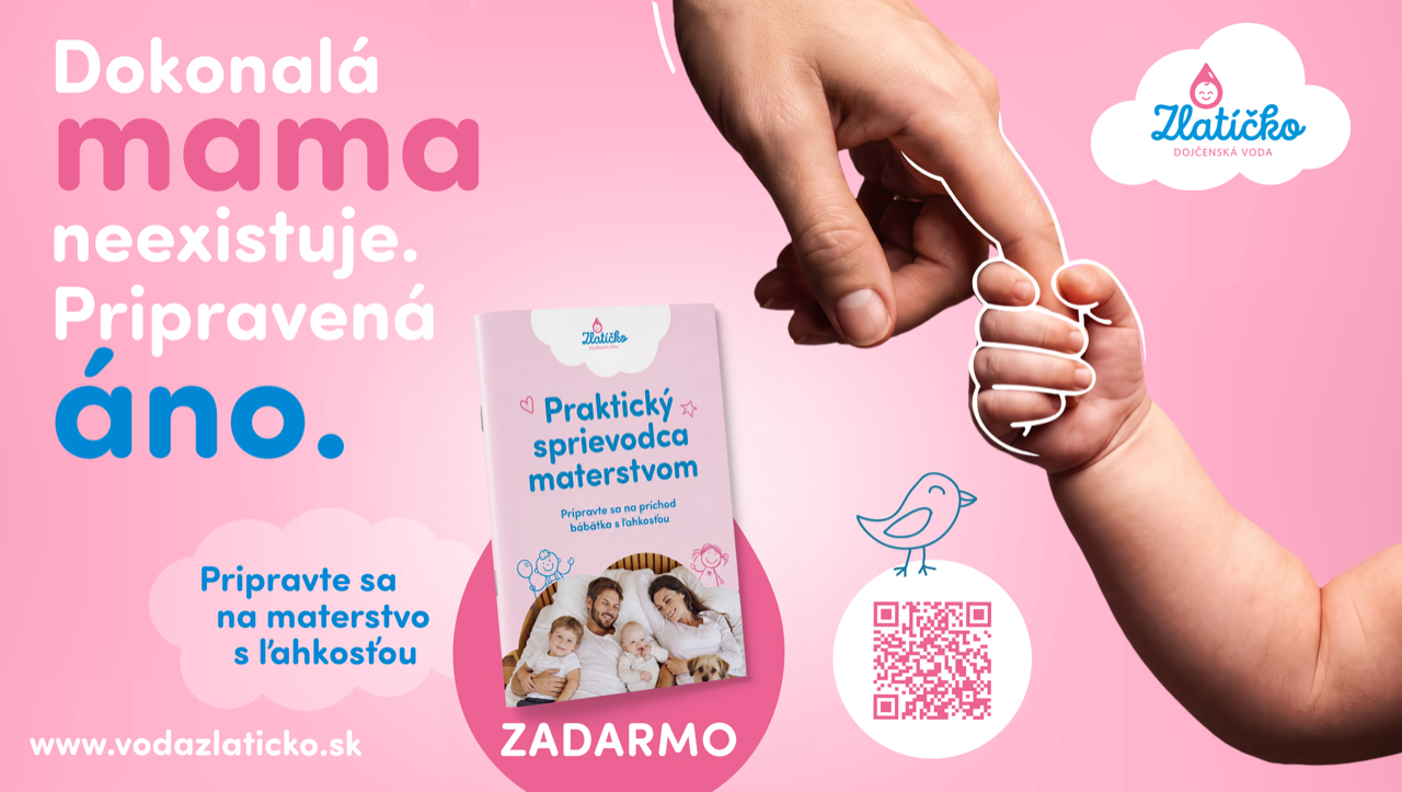 Praktický sprievodca materstvom je dostupný bezplatne. Stiahnuť sa dá jednoducho – aj po načítaní QR kódu.