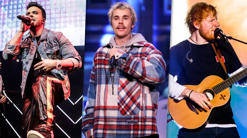 Luis Fonsi, Justin Bieber i Ed Sheeran