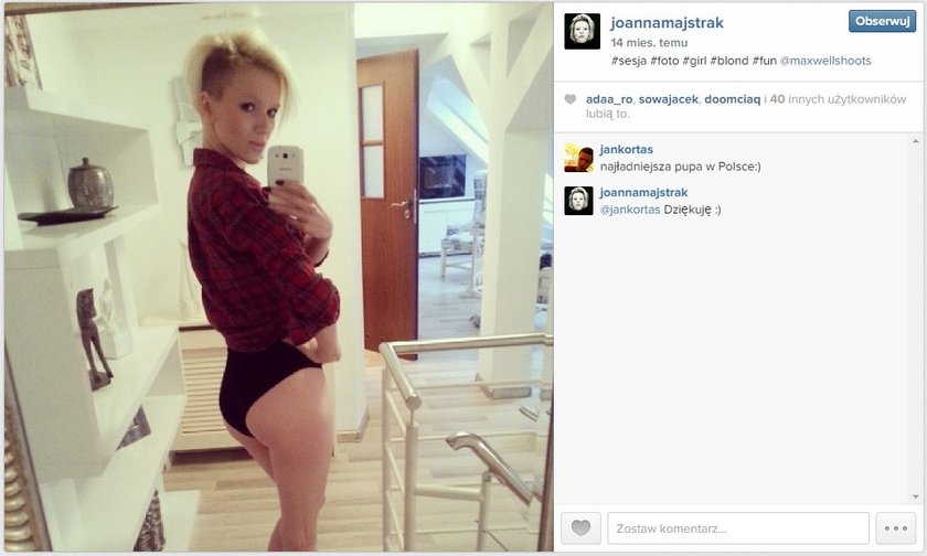 Joanna Majstrak pokazuje ciało na instagramie