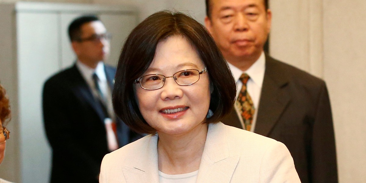 Tsai Ing-wen arrives at the Presidential Office to swear in as Taiwan's President in Taipei, Taiwan May 20, 2016.