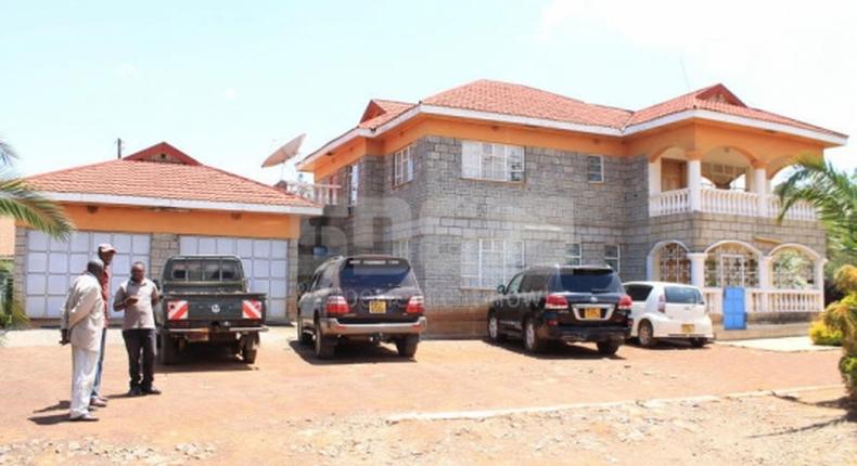 Jackson Kibor's palatial home in Eldoret. He has threatened to jail any of his children who wastes his wealth