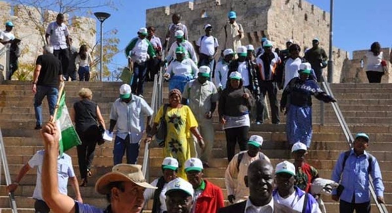 Nigerian Christian Pilgrims at Golgotha