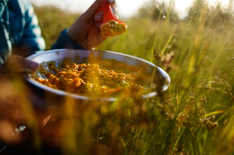 Pierwsze testy dania w plenerze - Tikka Masala