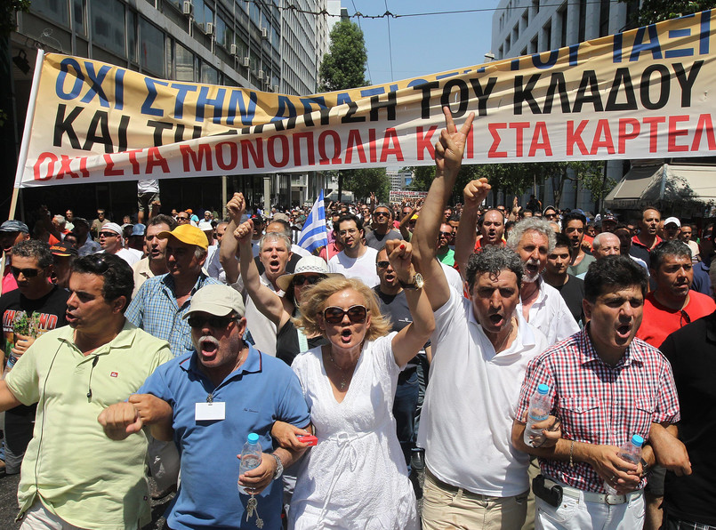 Protest greckich taksówkarzy