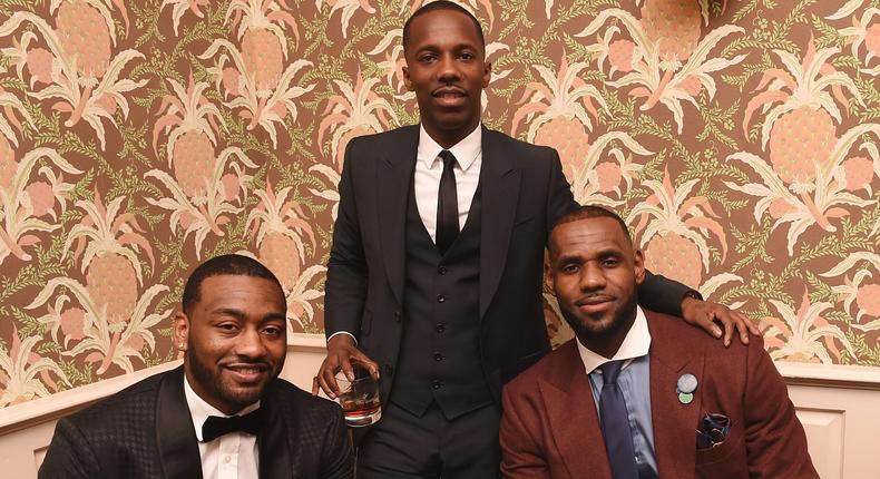 Rich Paul (center) with John Wall and LeBron James
