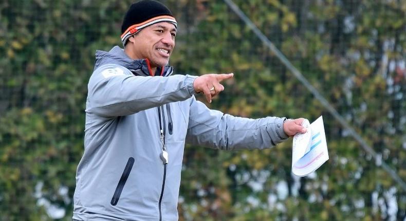 Filo Tiatia, coach of Japan's Super Rugby team the Sunwolves, at a training session in Tokyo on February 20. Tiatia says the Sunwolves have no reason to feel pressure despite a tough debut year in the competition