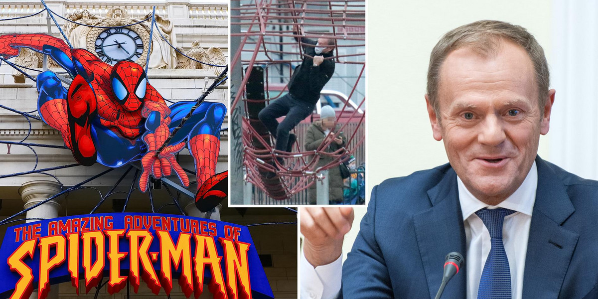 Donald Tusk jak Spider-Man!