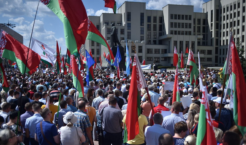 Wielkie manifestacje na Białorusi