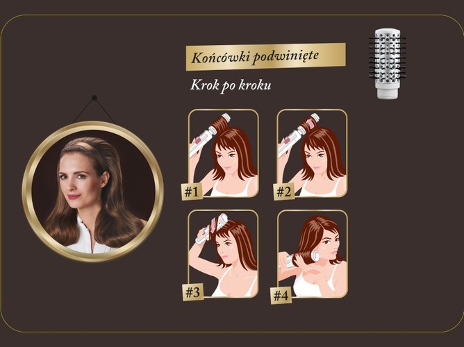 Układanie włosów szczotką obrotową