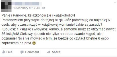 Wymiana książek na Facebooku? Wielkie oszustwo