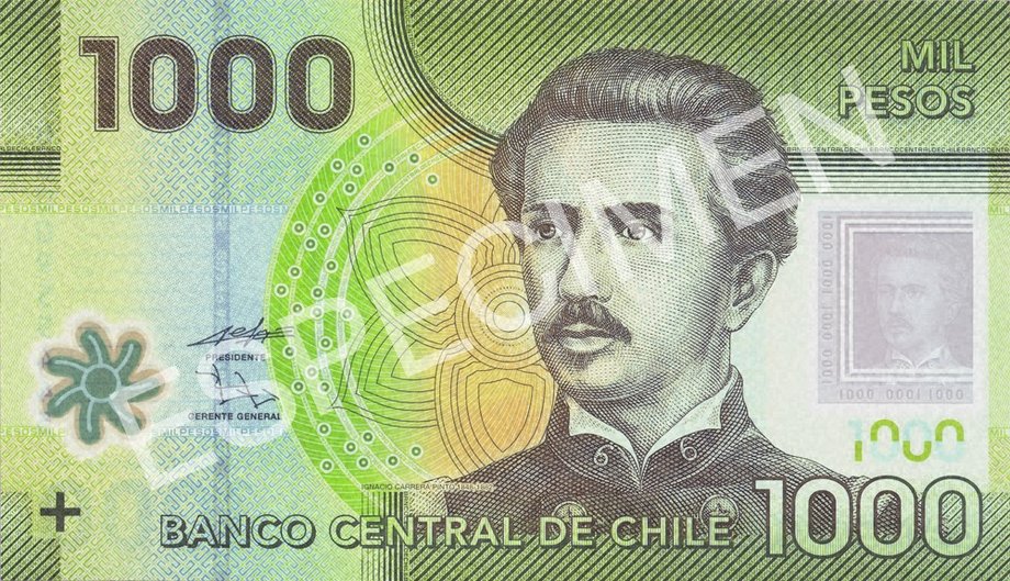 W Chile z polimerów drukowane są banknoty 1000, 2000 i 5000 pesos. Niższe nominały są z papieru bawełnianego