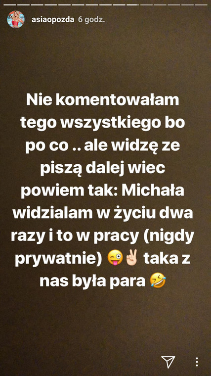 Joanna Opozda o związku z Michałem Mikołajczakiem