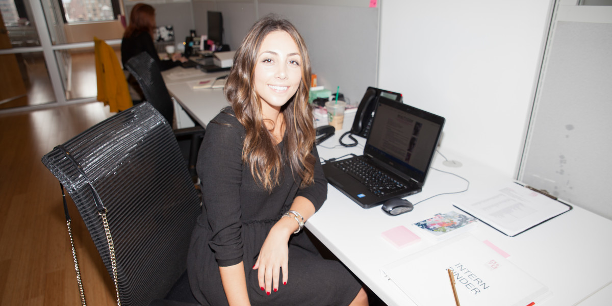 PR intern Tori Oliva kept her cool during her first week on the job — fashion's busiest time of the year.