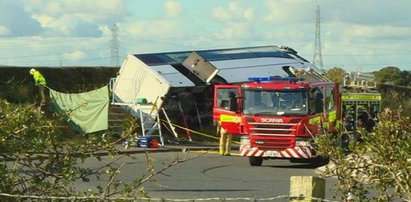 Poważny wypadek autokaru. Nie żyje kibic