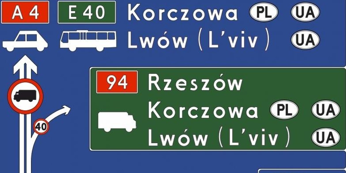 nazwy zagranicznych miast na znakach drogowych będą zapisywane także po polsku