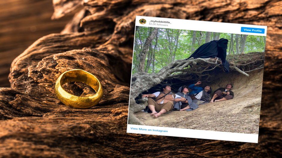 Zaczął żyć jak hobbit i wybrał się w podróż z "jedynym pierścieniem" do Wezuwiusza (fot. Instagram.com/_myhobbitlife_)