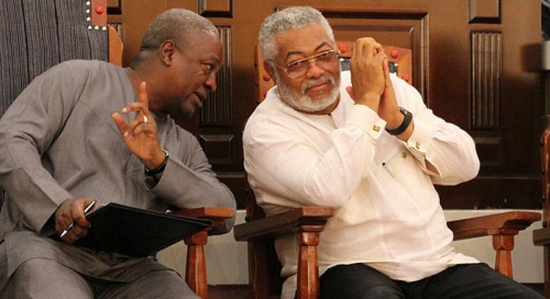 Former President Jerry John Rawlings and John Mahama